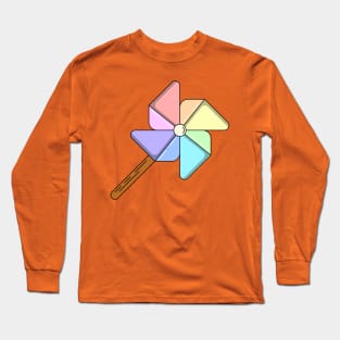 cute colorful pinwheel Long Sleeve T-Shirt